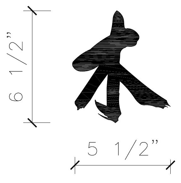 CAD of the wood character medallion
