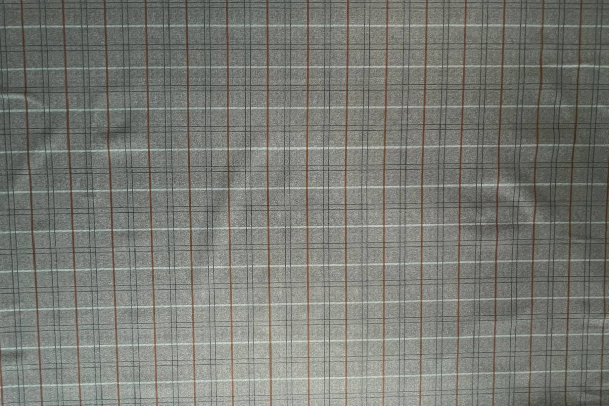 Plaid printed on blackout fabric