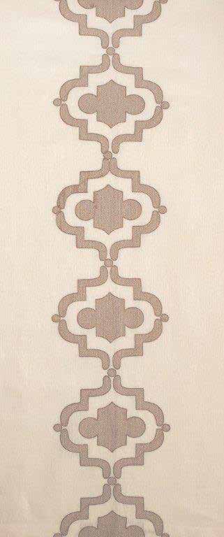 Embroidered border on sheer fabric